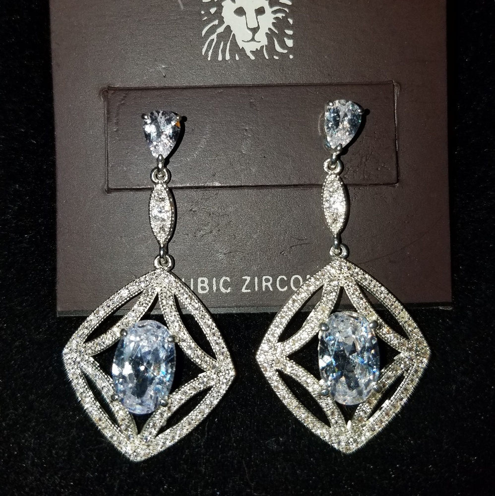 Silver and Crystal Chandler earrings